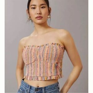 Pilcro Multicolor Strapless Top